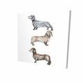 Begin Home Decor 12 x 12 in. Small Dachshund Dog-Print on Canvas 2080-1212-AN409